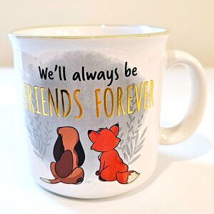 Disney Fox and the Hound Gold Inlay "Friends Forever" Ceramic Camper Mug